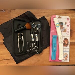 CREACLI Hair Cutting Kit with Scissors and Comb